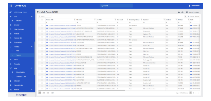 digital evidence collection report