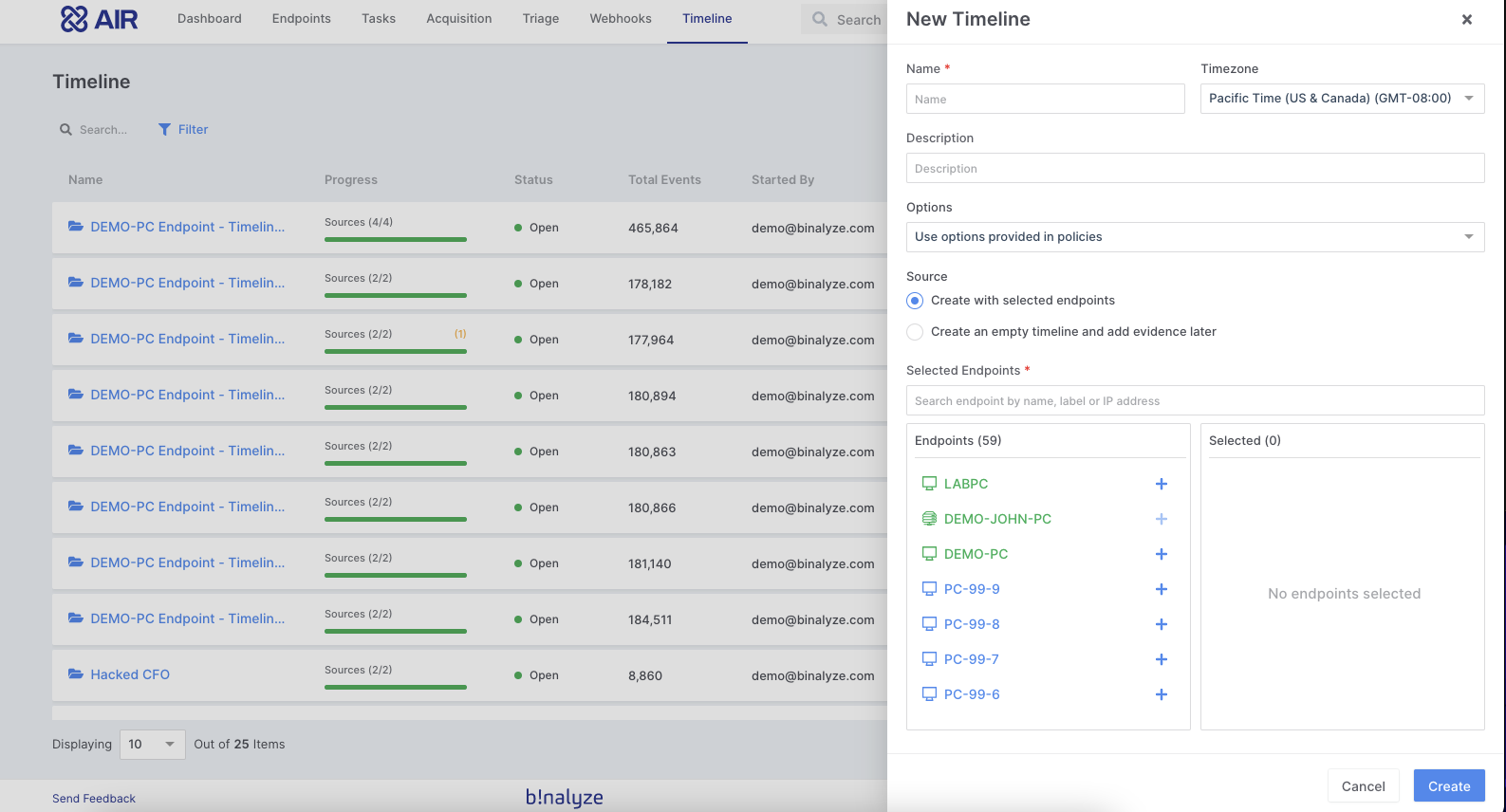 timeline-binalyze-air